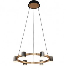 Φωτιστικό Κρεμαστό LED 48W 3100lm 230V Θερμό Φως σε Μαύρο/Ξύλο 955AXEL3048